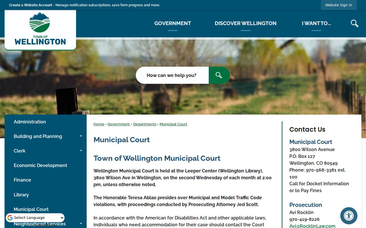 Larimer County court docket municipal court source